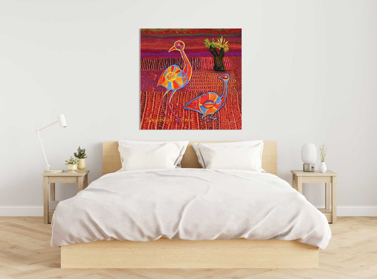 Canvas Print - Totem Bayiibayii Emu by Saretta Fielding Aboriginal ...